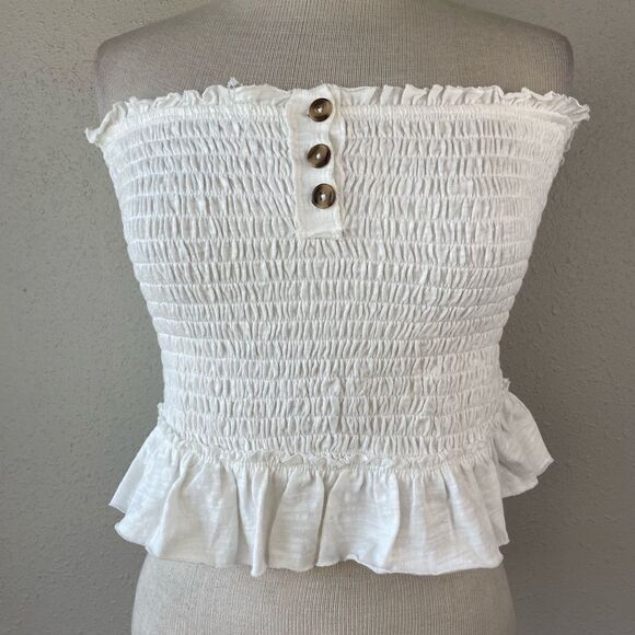 NWOT We The Free White Tube Top Size L - Picture 1 of 5